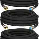 AMRITA Soaker Hose 5/8" 25FT 3 Pack Heavy Duty Garden Soaker Hoses with Aluminum Couplings, Garden Drip Irrigation Hose 70% Water Saving for Garden Lawn, Garden Raised Beds.(25FT*3)