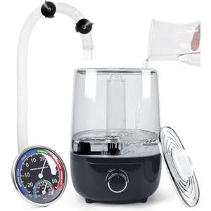 Top fill Reptile Fogger Terrariums Humidifier Fog Machine Mister with 4L Visible Large Tank & Extension Hoses, Suitable for Terrariums & Enclosures, Ideal for Reptiles/Amphibians/Herps/Vivarium/Moss