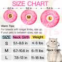 Cat Cone Collar Soft, Cute Cat Donut Collar After Surgery, Adjustable Kitten Recovery Cones to Stop Licking, Lightweight Neck Elizabethan Collars for Cats Kittens (Pink, Medium)