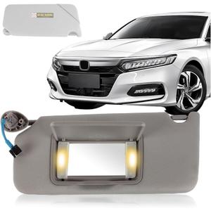 Left Driver Side Sun Visor Compatible with Honda Accord 2008 2009 2010 2011 2012 2013 2014 2015 2016 2017,Side Sun Visor Replace 83280-TA5-A51ZA(Grey)