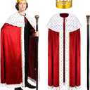 Spooktacular Creations King Costume Set Adult, Halloween Costumes, Medieval Royal Lord Farquaad Costume