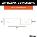 CURT Manufacturing 45770 2" to 1-1/4" Receiver Adapter