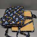 Toddler Booster Seat for Dining Table, Adjustable Safety Buckle Child Booster Seat with Backrest, PU Waterproof Easy Cleaning Portable Booster Cushion (Black)