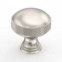 ROMATEE 10 Pack Brushed Satin Nickel knurled Cabinet Knobs 0.7 Inch(17mm) Single Hole Cabinet Handles Rectangle Dresser Knobs Drawer Knobs and Pulls for Bathroom Cabinets