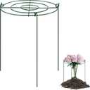 18 Inches Peony Cages and Supports Grow Through Plant Supports Ring Hoop with 3 Legs, Pack of 3