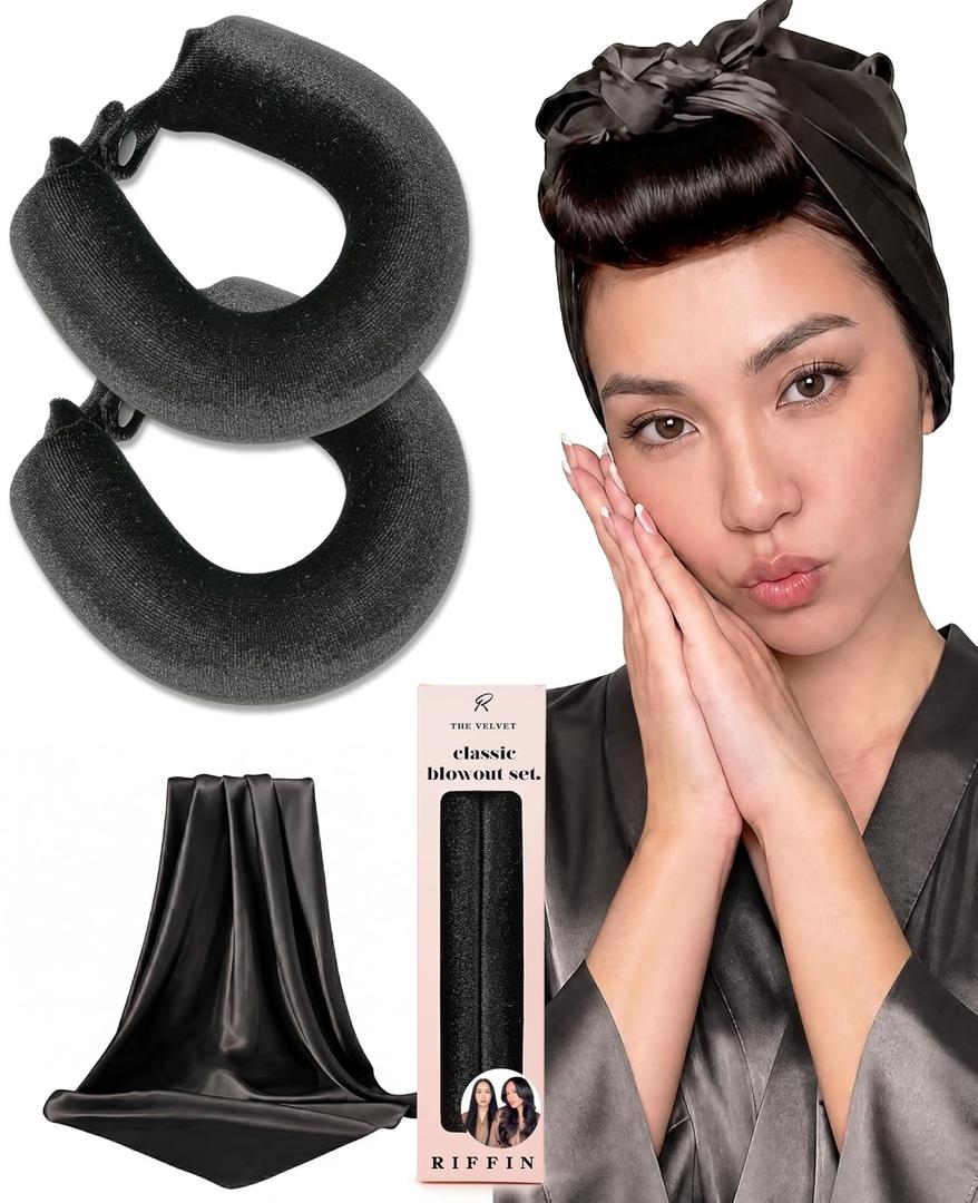 Classic Velvet Heatless Hair Curler Curling Rod Set - Soft Jumbo Large Flexi Rods Hair Rollers Curlers to Sleep In for Women, No Heat Heatless Curls Overnight Rods for Long Hair Volume Look