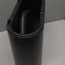Black Slim Bathroom Trash Can with Press Top Lid,12 Liter Small Thin Garbage Can,3.17 Gallon Narrow Dog Proof Plastic Waste Basket and Covered Wastebasket for Room,Bedroom,Kitchen,Toilet,Office,Dorm