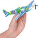 24 Glider Planes Birthday Party Favors Foam 8" Fighter War Plane, 6 To 8 Inches