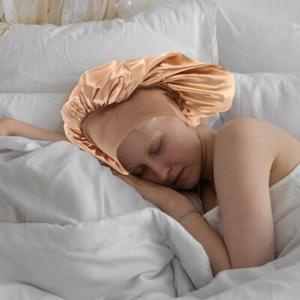 2pcs Sleeping Hats for Women High Elastic Chemo Caps Comfortable Wide Brim Nightwear for Makeup Face Washing and Housework