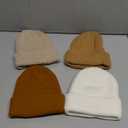 SATINIOR 4 Pieces Trawler Beanie Watch Hat Roll up Edge Skullcap Fisherman Beanie Unisex. Size 12 M