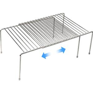 Tomorotec Space-Saving Stainless Steel Storage Rack, 12.8-22.8 in, Silver, Easy to Install, Versatile Design