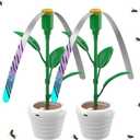 Fly Fans for Tables, Flowerpot Modeling Fly Repellent Outdoor Indoor, Portable Tabletop Food Fans for Camping, Picnic, Fishing, USB & Battery Powered (2 Packs)