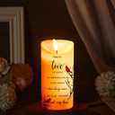 Memorial Candles Memorial Gifts LED Flameless Cardinal Candles for Loss of Loved One Sympathy Gifts Bereavement Gifts Battery Candles for Prayers(Simple Style)