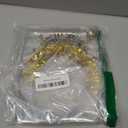 FAERLIIRY Happy New Year Headband 2024 Disco Ball Glitter Headpiece Holiday Hair Accessories New Year's Eve Party Gifts (Gold, L)