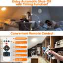 Rechargeable Motion Sensor Ceiling Light with Remote, Battery Operated Closet Light No Wiring, Wireless LED Shower Lights, 3 Colors Dimmable Indoor Overhead Lamp for Closet Shower Pantry Shed Hallway