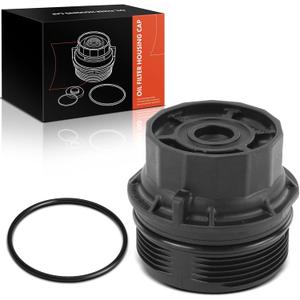 A-Premium Oil Filter Housing Cap Assembly 15620-37010, 1562037010 Fit for Toyota Corolla, Corolla iM, Prius, Matrix & Lexus ES300, ES330, CT200h & Scion xD, iM & Pontiac Vibe, with O-Ring, Gas