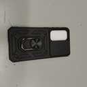 Taisairu for Samsung Galaxy S24/Samsung Galaxy S25 Case with Screen Protector & Slide Camera Lens Cover, Built-in Ring Stand Protective Phone Case for Samsung S25 Case/Samsung S24 Case (Black)