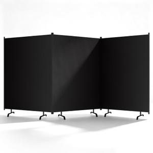 Room Divider Panel, Siebwin 3 Panel Folding Privacy Screens with Wider Feet, 12 Ft Portable Room Partition for Room Separator, Room Divider Screen Partition Room Dividers Freestanding