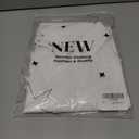 LYANER Women's Lace Collar Neck Short Sleeve Button Down Elegant Work Shirt Blouse Top (White, XS)