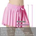 Two Inches Extended Butterfly Shorts Girls Flowy Shorts, 2-in-1 Youth Girls Athletic for Fitness, Running, Sports (Pink, XL)
