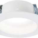 HALO RL 4-Inch Indoor/Outdoor Canless LED Recessed Lighting Downlight with Selectable Color Temperatures - RL4069FSD2W1EWHDM (600/900 Lumens)