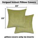 Kevin Textile Pack of 2, Corduroy Soft Solid Spring Decorative Square Throw Pillow Covers Cushion Cases Pillow Cases for Couch Sofa Bedroom Car 22 x 22 Inch 55 x 55 cm, Green