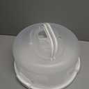 Yesland Cake Carrier with Collapsible Handle - White Cake Container and Holder with Lid - Portable Plastic Round Cake Cover for 10 inch Cake, Pies, Cookies, Nuts, Muffins, Cupcakes and Fruit