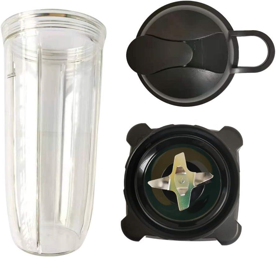 32oz cup with lid and Blade Motor Base Compatible Ninja Replacement Parts for BL700 BL701 1200 NJ600 NJ602 NJ600WN BL701WM
