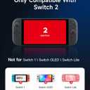 EasySMX Switch 2 Charger Dock for Joycons, 2 in 1 Charging Station for Joy-Cons Gaming Controller, Charging Dock for Switch2 with Type C 2 Port USB, Joycon Remote Docking Station Accessories Portable