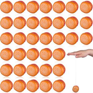 36 Pcs Hamburger Yo Yo Toys Bulk Plastic Auto Return Entertaining Beginner Yo-Yo with String for Kids Hamburger Yoyo Party Favors Holiday Goodie Bag Stuffers for Birthday Classroom Prizes