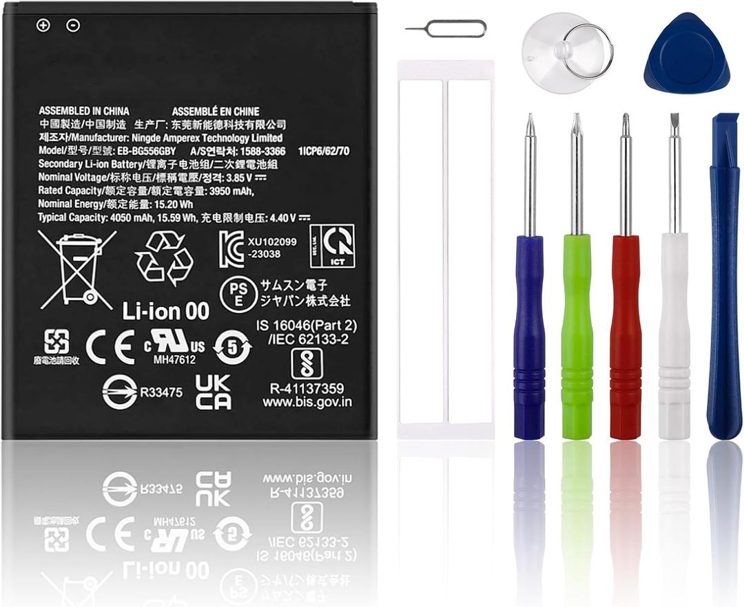 SwarKing Rechargeable 0-Cycle Replacement Battery EB-BG556GBY Compatible with Galaxy Xcover7 with Tools