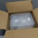 Stackable Plastic Storage Bins with Lids, 3 Pack (6, 10, 17 Quart) BPA-Free Containers, Top Handle and Safty Locks for Moving, Dorm, Garage, Closet - Clear