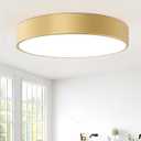 Large Gold Flush Mount Ceiling Light, 18 Inch Oversized Close to Lighting Fixtures, Minimalist Modern Style Round Lamp for Living Room, Bedroom, Kitchen Island (E12, 4-Light), Gold 18.1in