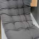 Tudomro 66'' Outdoor Chaise Lounge Cushion Waterproof Patio Pool Chaise Lounge Cushion with Headrest Pillow Tie Fade Resistant Replacement Longue Rocking High Back Chair(Light Gray,1 Pcs), 66 x 20.9 x 3.9 inches