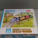 MORECOLL Train Set for Toddlers w/Steam, Music & Lights - First Choo Choo Train for Toddlers, Electric Train Set for Kids, Magnetic Train Toys, Christmas Birthday Gifts for Boys Girls