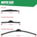 Double Sided Rubber Strips windshield wipers, Replace for 2013-2018 Santa Fe/2013-2019 Santa Fe XL,Wiper Blades Replacement-26"/14"/13" (Set of 3) U/J HOOK,Will Last 2x As Long