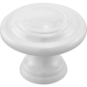 Prime-Line N 7439 Bi-Fold Door Knob  Wide Base, Large Diameter Door Knob For Easy Gripping, Replace Old or Unsightly Knobs, 1-11/16 in. Outside Diameter, Diecast, Classic White Finish (Single Pack)