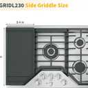 Allstare JXGRIDL230 Griddle Replacement Parts for GE Stove Parts Top Griddle Plate General Electric Gas Range Cast Iron Side Griddle JGP5030DLBB CGP9530SLSS PGP7030SLSS Flat Top Pan 1 Pack
