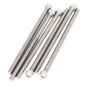 6pcs M6 x 90mm Full Thread 304 Stainless Steel Hex Socket Cap Bolt Screw