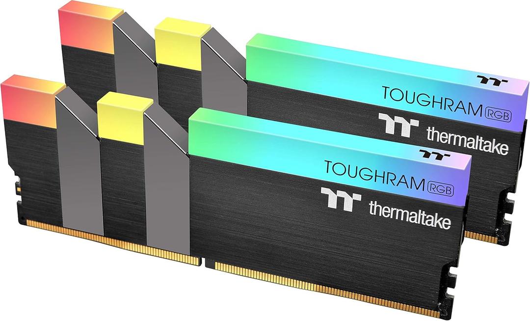 Thermaltake TOUGHRAM RGB DDR4 4400MHz 16GB (8GB x 2) 16.8 Million Color Alexa/Razer Chroma/5V Motherboard Syncable Memory R009D408GX2-4400C19A