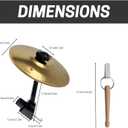 2 pcs Car Crash Cymbal, Car Crash Cymbal Air Vent,Crisp Metallic Sound - Quirky Gift for Road Trips & Music Lovers (gold+silver)