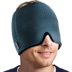 KingPavonini Migraine Relief Cap, Soothing Headache Relief Cap for Long-Lasting Cooling, Hot and Cold Therapy, Odorless Gel Migraine Cap for Tension, Stress, Hangover, Sinus & Puffy Eyes Dot