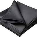 Premium CVC Napkin, Plain Satin Weave  Luxury Cloth Napkin for Hotels, Fine Dining & Events, 22"x22", Black, Set of 12