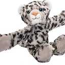 Wild Republic Huggers, Snow Leopard Plush Toy, Slap Bracelet, Stuffed Animal, Kids Toys, 8 inches, Set of 2