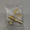 QCAA Solid Brass Mortise Door Bolt, Polish Brass, 1 Pack, Made in Taiwan