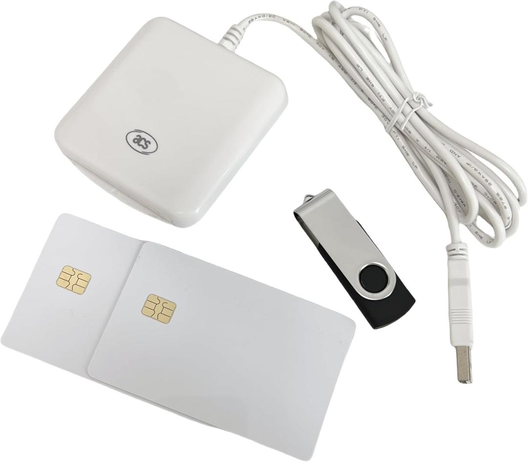 USB ACR38_I1 CAC PC/SC Contact Smart Chip IC Card Reader Writer Support ISO7816 A B C Memory Cards with 2PCS SLE4442 Chip Card, 1PCS SDK Kit (Install Driver Required) by XCRFID