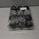 Hollyone 3.15"/80mm Blue Christmas Ball Ornaments 12 Pcs Shatterproof Christmas Tree Relief Ornament Set Large Hanging Balls for Xmas Wedding Holiday Wreath Home Decorations