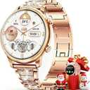 Hwagol Smart Watches for Women Android Phones iPhone Compatible(Bluetooth Call),1.39'' Round Fitness Tracker Heart Rate/SpO2/Sleep Monitor,100+Sport Modes Pedometer