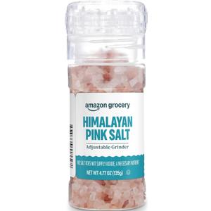Amazon Grocery, Himalayan Pink Salt Adjustable Grinder, 4.77 Oz (EXP 08/31/27)