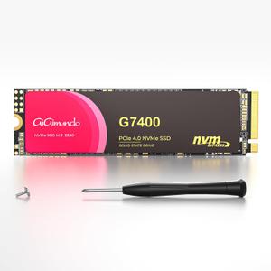 GiGimundo G7400 2TB M.2 PCIe Gen 4.0x4 NVMe SSD QLC  Max 7400MB/s Read, 6800MB/s Write, Ultimate Performance, Ultra Fast Speed for Gamers & Creators